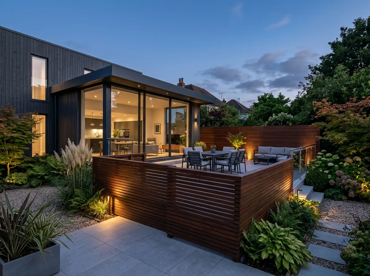 Garden at dusk (illustrative image)